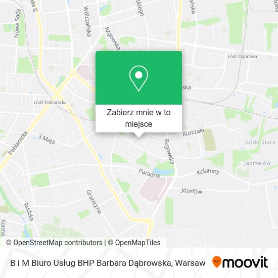 Mapa B i M Biuro Usług BHP Barbara Dąbrowska