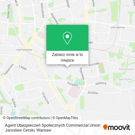 Mapa Agent Ubezpieczeń Społecznych Commercial Union Jarosław Cerski