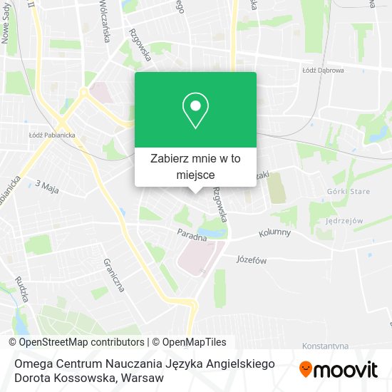 Mapa Omega Centrum Nauczania Języka Angielskiego Dorota Kossowska