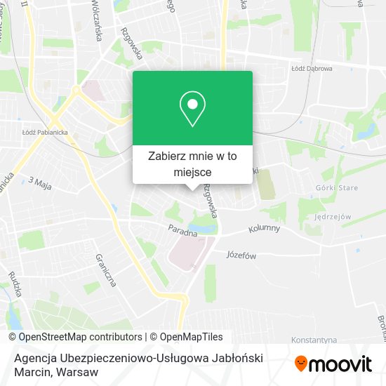 Mapa Agencja Ubezpieczeniowo-Usługowa Jabłoński Marcin