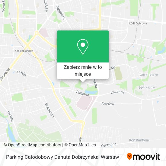 Mapa Parking Całodobowy Danuta Dobrzyńska