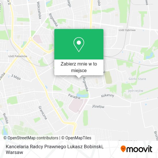 Mapa Kancelaria Radcy Prawnego Lukasz Bobinski