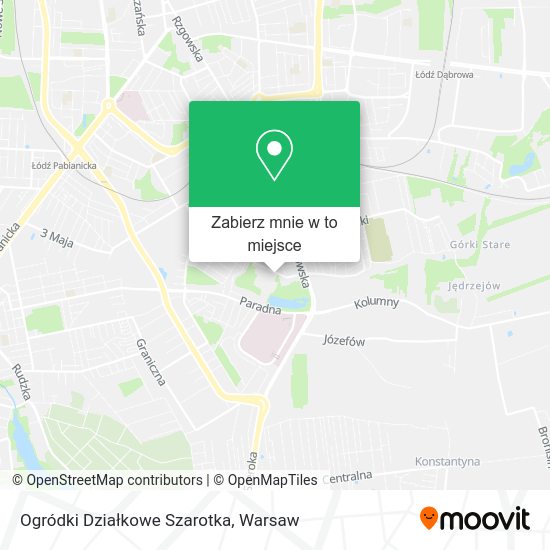 Mapa Ogródki Działkowe Szarotka