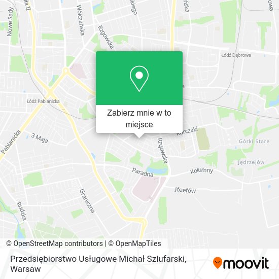 Mapa Przedsiębiorstwo Usługowe Michał Szlufarski