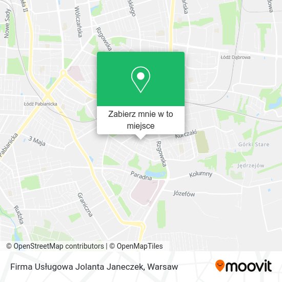 Mapa Firma Usługowa Jolanta Janeczek