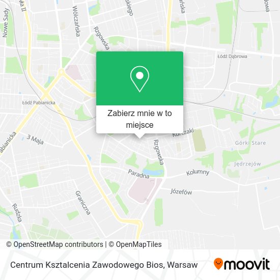 Mapa Centrum Ksztalcenia Zawodowego Bios