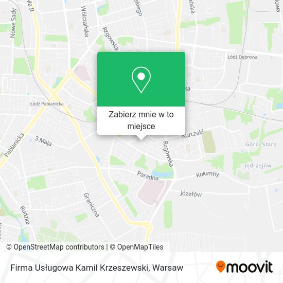 Mapa Firma Usługowa Kamil Krzeszewski