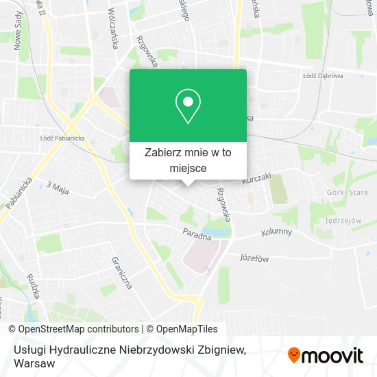 Mapa Usługi Hydrauliczne Niebrzydowski Zbigniew