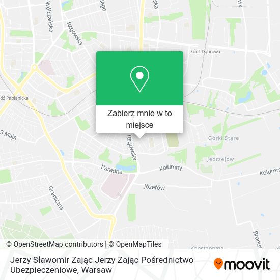 Mapa Jerzy Sławomir Zając Jerzy Zając Pośrednictwo Ubezpieczeniowe