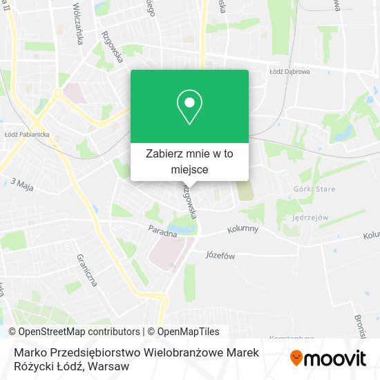 Mapa Marko Przedsiębiorstwo Wielobranżowe Marek Różycki Łódź