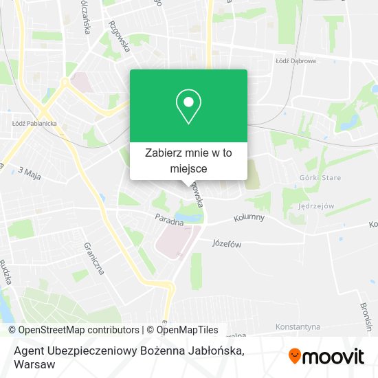 Mapa Agent Ubezpieczeniowy Bożenna Jabłońska