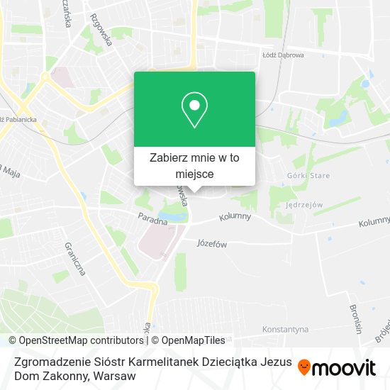 Mapa Zgromadzenie Sióstr Karmelitanek Dzieciątka Jezus Dom Zakonny