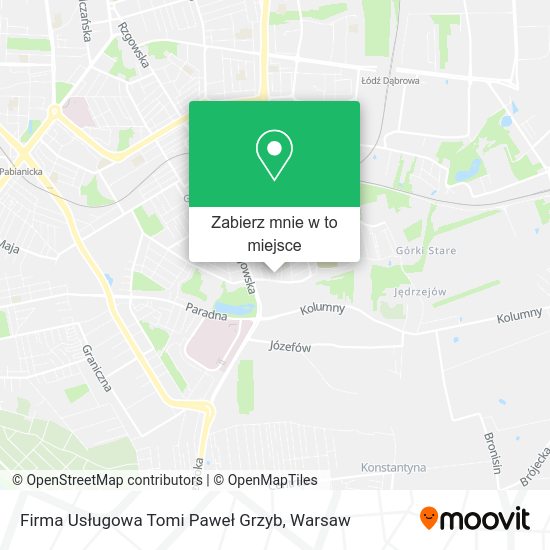 Mapa Firma Usługowa Tomi Paweł Grzyb