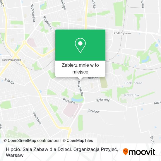 Mapa Hipcio. Sala Zabaw dla Dzieci. Organizacja Przyjęć