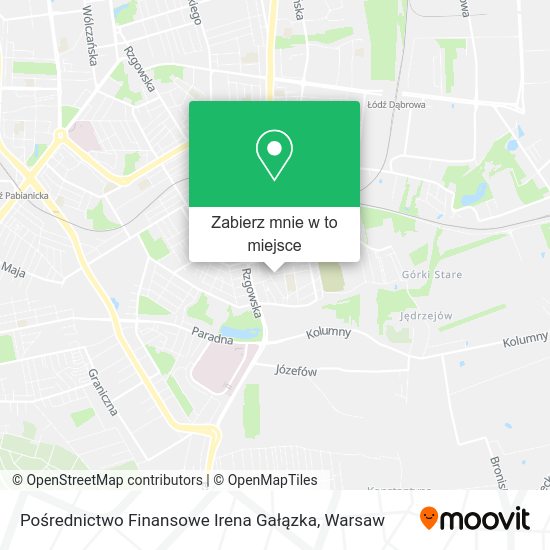 Mapa Pośrednictwo Finansowe Irena Gałązka