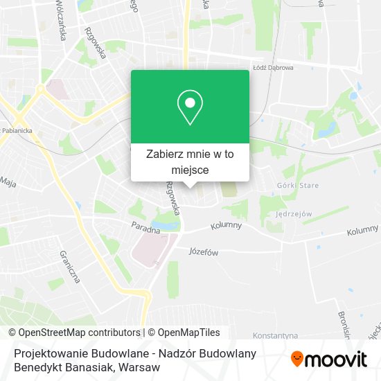 Mapa Projektowanie Budowlane - Nadzór Budowlany Benedykt Banasiak