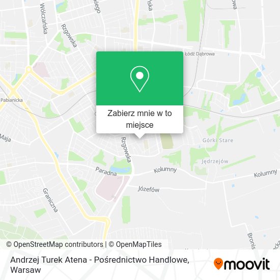 Mapa Andrzej Turek Atena - Pośrednictwo Handlowe