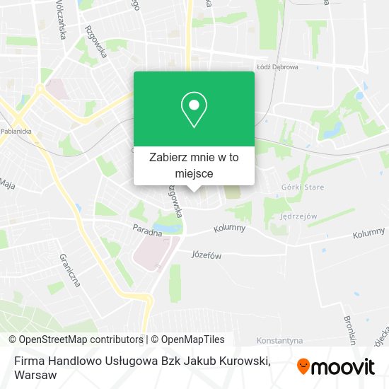 Mapa Firma Handlowo Usługowa Bzk Jakub Kurowski