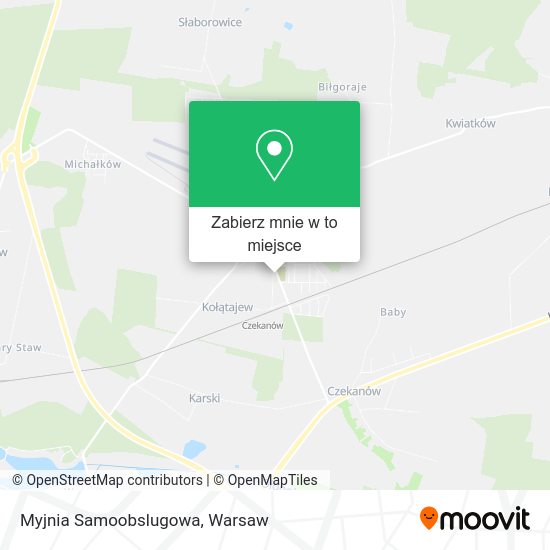 Mapa Myjnia Samoobslugowa