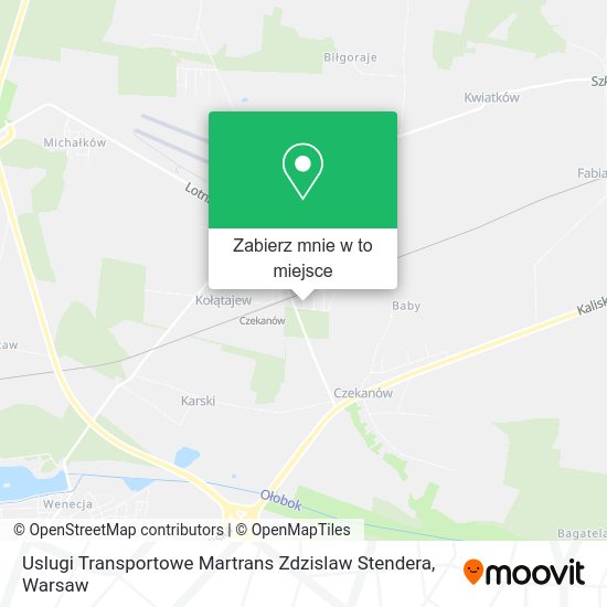 Mapa Uslugi Transportowe Martrans Zdzislaw Stendera