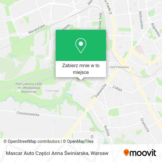 Mapa Maxcar Auto Części Anna Świniarska