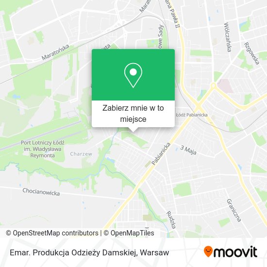 Mapa Emar. Produkcja Odzieży Damskiej