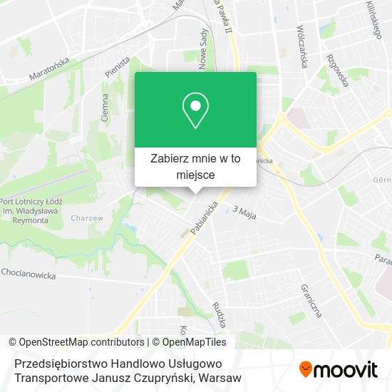 Mapa Przedsiębiorstwo Handlowo Usługowo Transportowe Janusz Czupryński