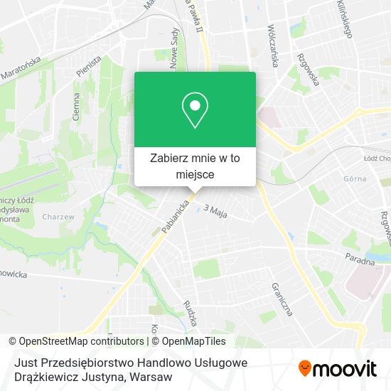 Mapa Just Przedsiębiorstwo Handlowo Usługowe Drążkiewicz Justyna