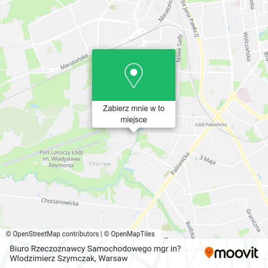 Mapa Biuro Rzeczoznawcy Samochodowego mgr in? Wlodzimierz Szymczak