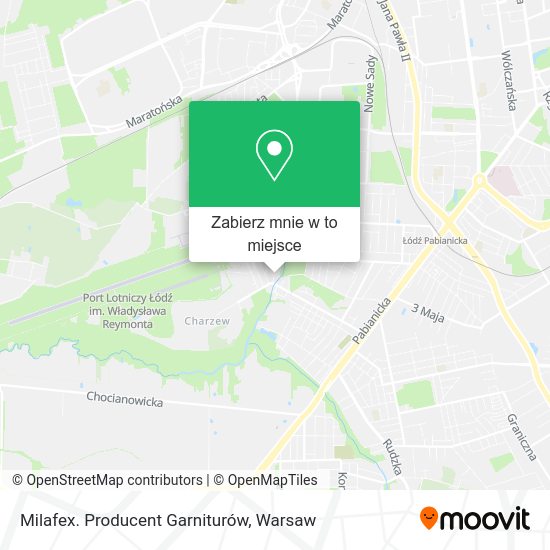 Mapa Milafex. Producent Garniturów