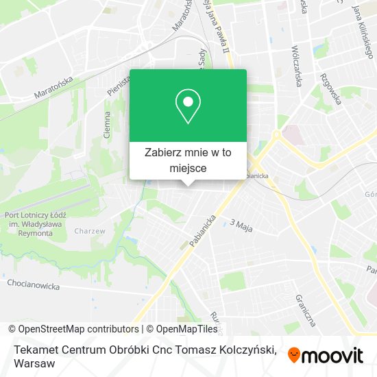 Mapa Tekamet Centrum Obróbki Cnc Tomasz Kolczyński