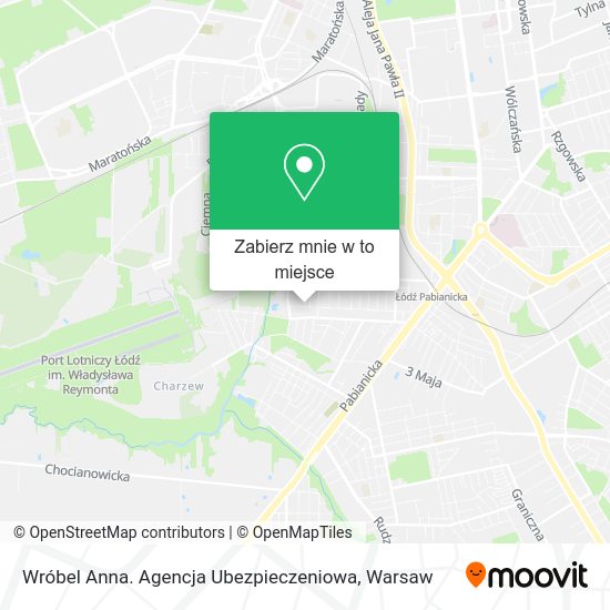 Mapa Wróbel Anna. Agencja Ubezpieczeniowa