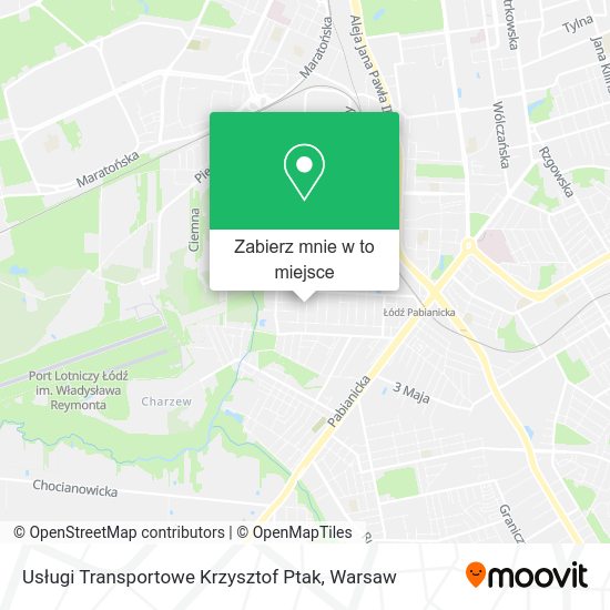 Mapa Usługi Transportowe Krzysztof Ptak