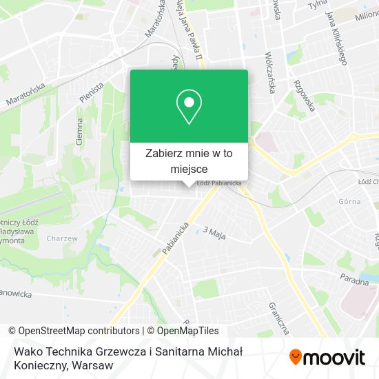 Mapa Wako Technika Grzewcza i Sanitarna Michał Konieczny