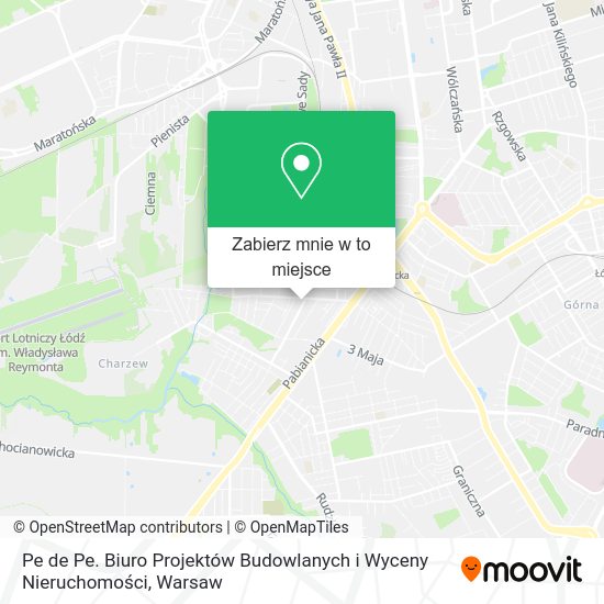 Mapa Pe de Pe. Biuro Projektów Budowlanych i Wyceny Nieruchomości