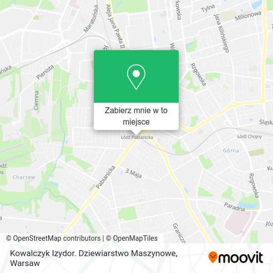 Mapa Kowalczyk Izydor. Dziewiarstwo Maszynowe