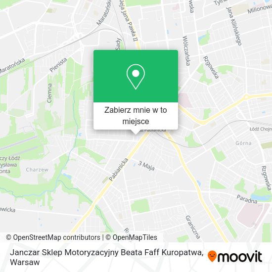 Mapa Janczar Sklep Motoryzacyjny Beata Faff Kuropatwa