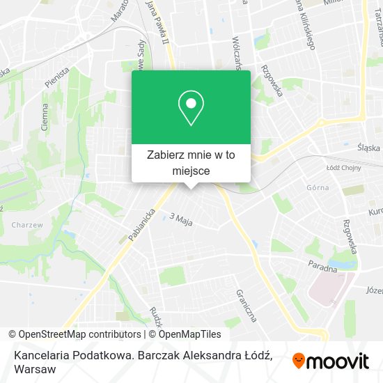 Mapa Kancelaria Podatkowa. Barczak Aleksandra Łódź