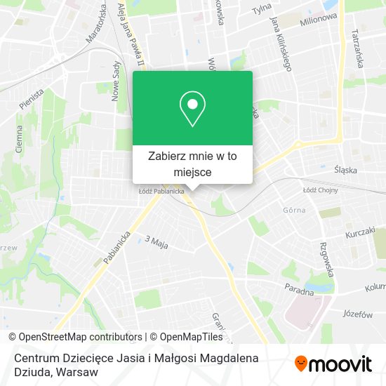 Mapa Centrum Dziecięce Jasia i Małgosi Magdalena Dziuda