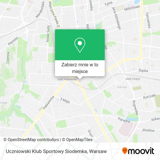 Mapa Uczniowski Klub Sportowy Siodemka