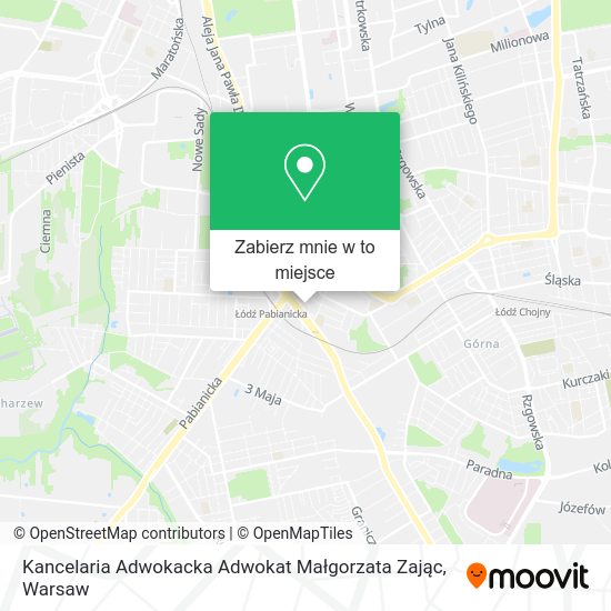 Mapa Kancelaria Adwokacka Adwokat Małgorzata Zając