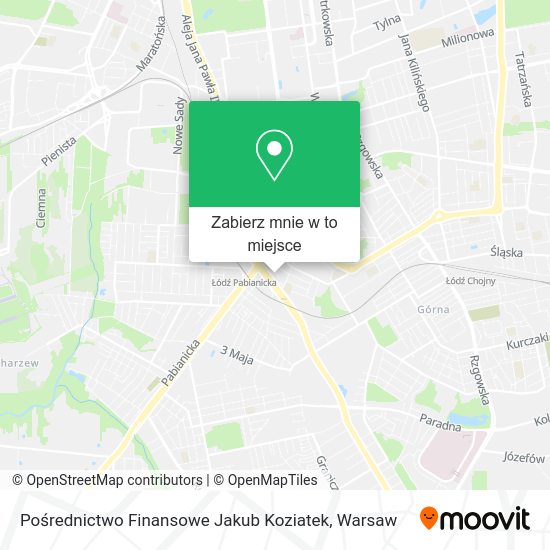 Mapa Pośrednictwo Finansowe Jakub Koziatek