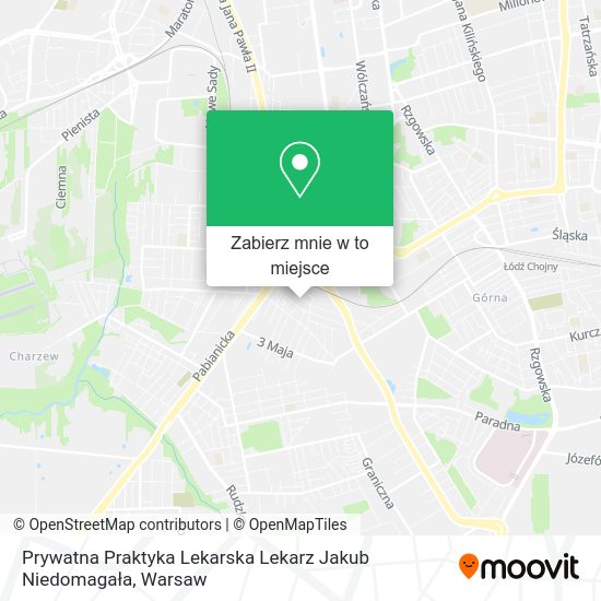 Mapa Prywatna Praktyka Lekarska Lekarz Jakub Niedomagała