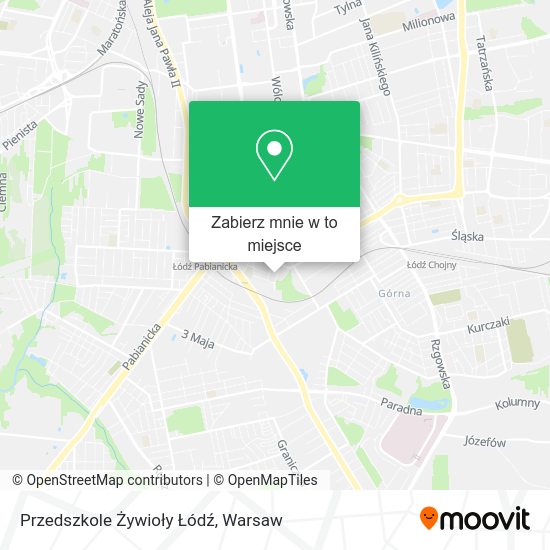 Mapa Przedszkole Żywioły Łódź