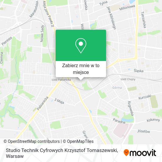 Mapa Studio Technik Cyfrowych Krzysztof Tomaszewski