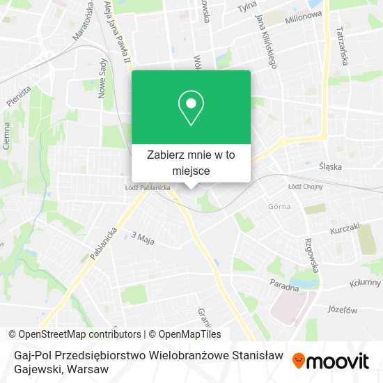 Mapa Gaj-Pol Przedsiębiorstwo Wielobranżowe Stanisław Gajewski