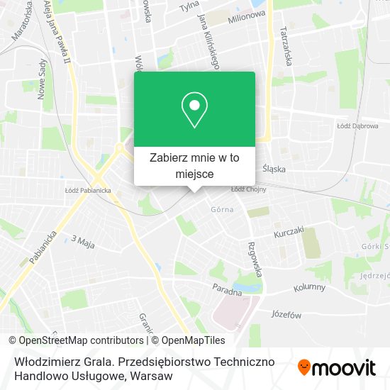 Mapa Włodzimierz Grala. Przedsiębiorstwo Techniczno Handlowo Usługowe