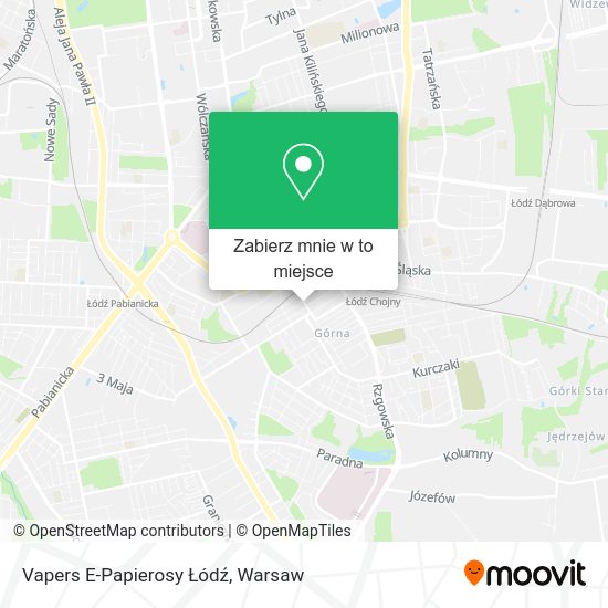 Mapa Vapers E-Papierosy Łódź