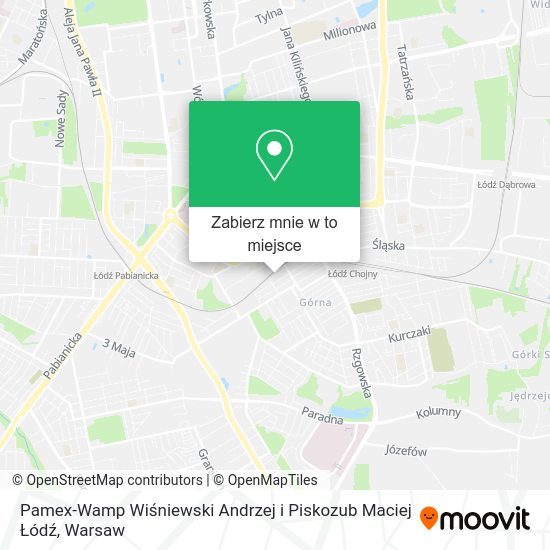 Mapa Pamex-Wamp Wiśniewski Andrzej i Piskozub Maciej Łódź