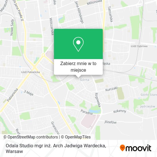 Mapa Odala Studio mgr inż. Arch Jadwiga Wardecka